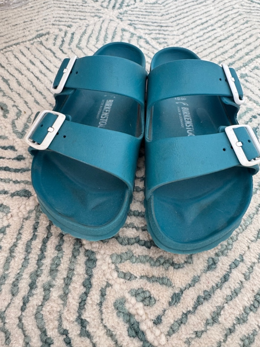 Birkenstock Arizona Turquoise EVA Regular Width Size 38 - Picture 6 of 6